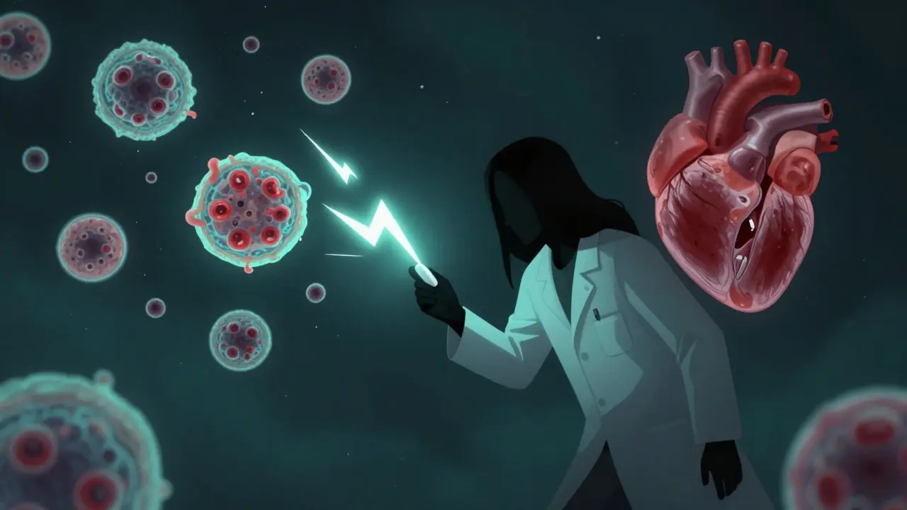 A mysterious pill triggers a storm of immune cells and blistering skin, illustrating rare, unpredictable adverse reactions.